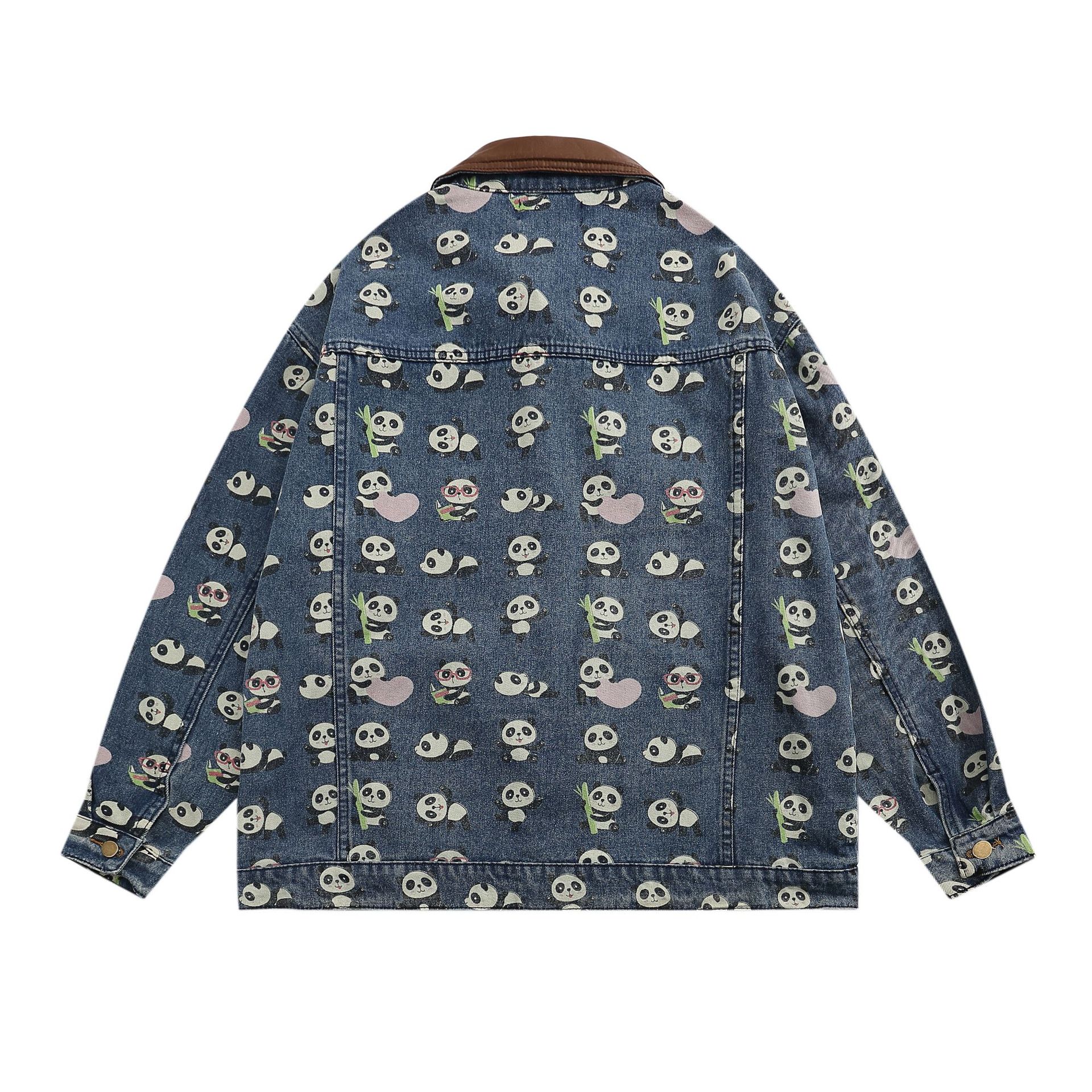 American retro denim lapel casual top trend versatile work jacket
