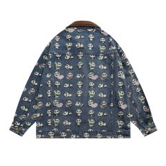 American retro denim lapel casual top trend versatile work jacket