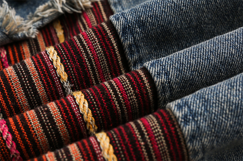 Casual loose fitting fashionable denim jacket