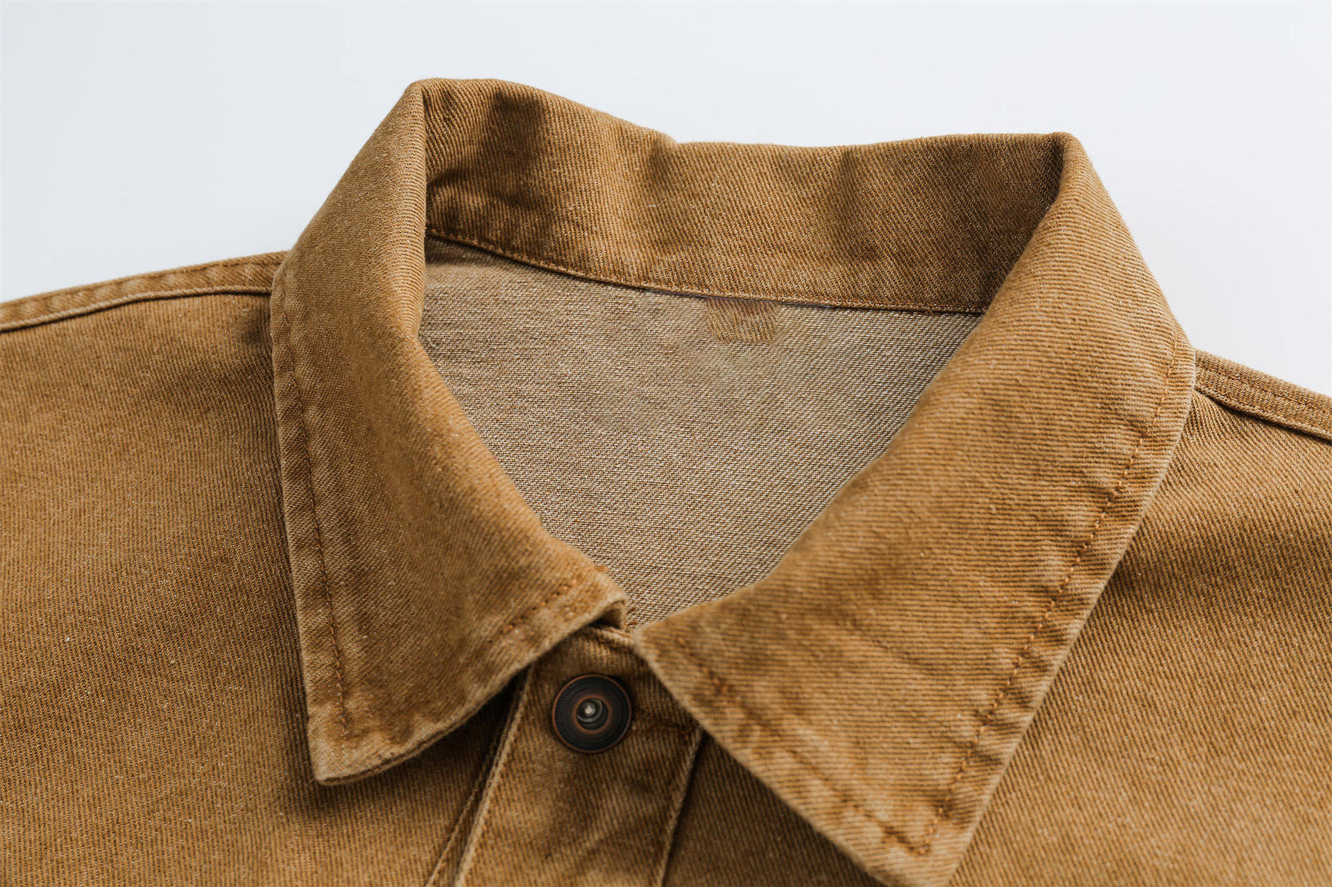 American retro denim lapel casual top trend versatile work jacket