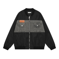 American retro denim lapel casual top trend versatile work jacket
