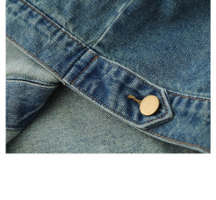 American retro denim lapel casual top trend versatile work jacket
