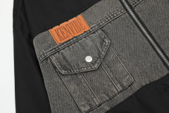 American retro denim lapel casual top trend versatile work jacket