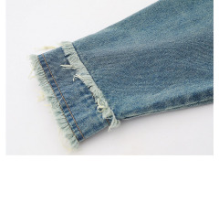 American retro denim lapel casual top trend versatile work jacket