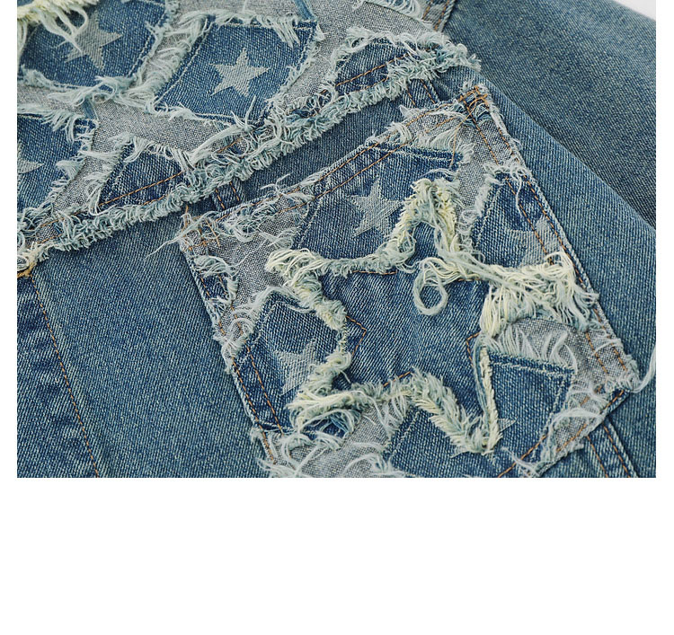 American retro denim lapel casual top trend versatile work jacket