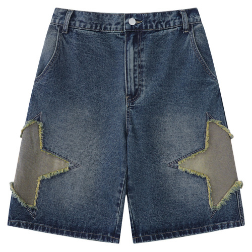 Summer New Super High Waist Solid Denim Shorts