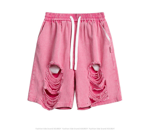 Summer New Super High Waist Solid Denim Shorts