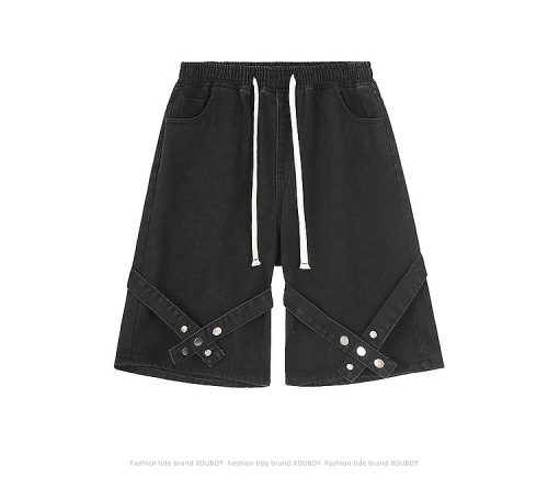 Printed cuffed holes and sexy printed jeans shorts
