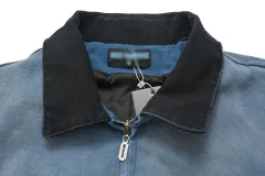 Worn hole spray monkey denim jacket