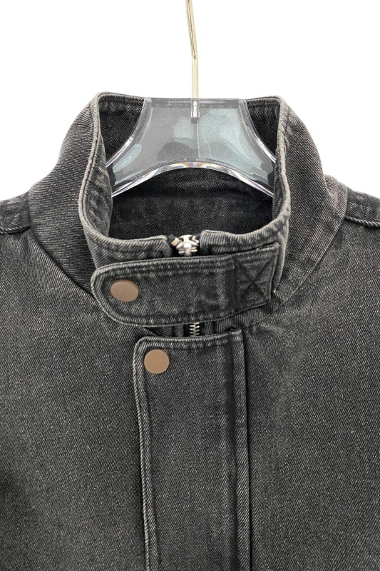 Worn hole spray monkey denim jacket