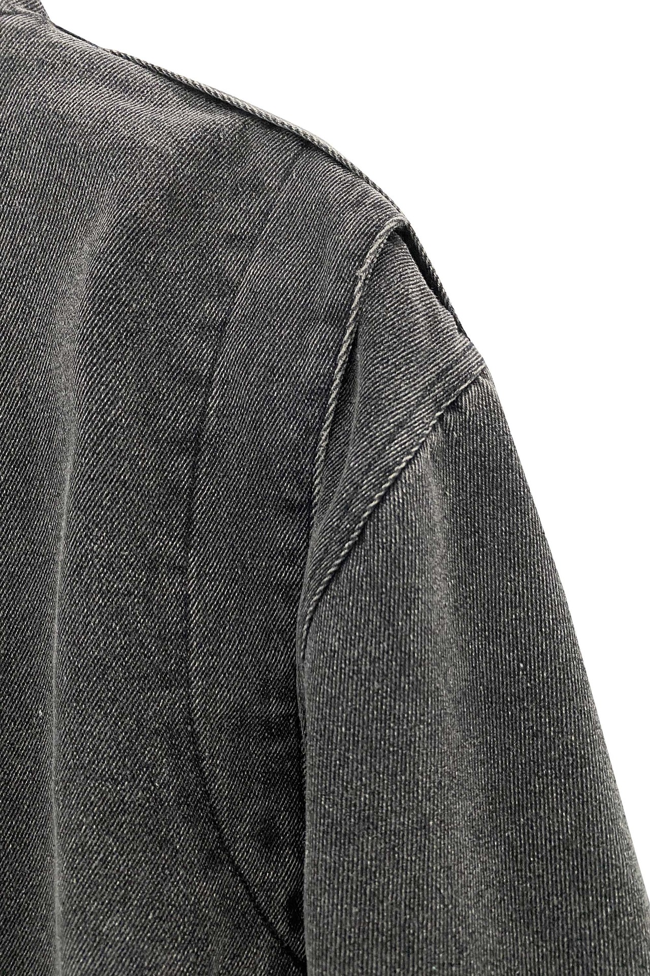 Worn hole spray monkey denim jacket