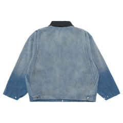 Worn hole spray monkey denim jacket