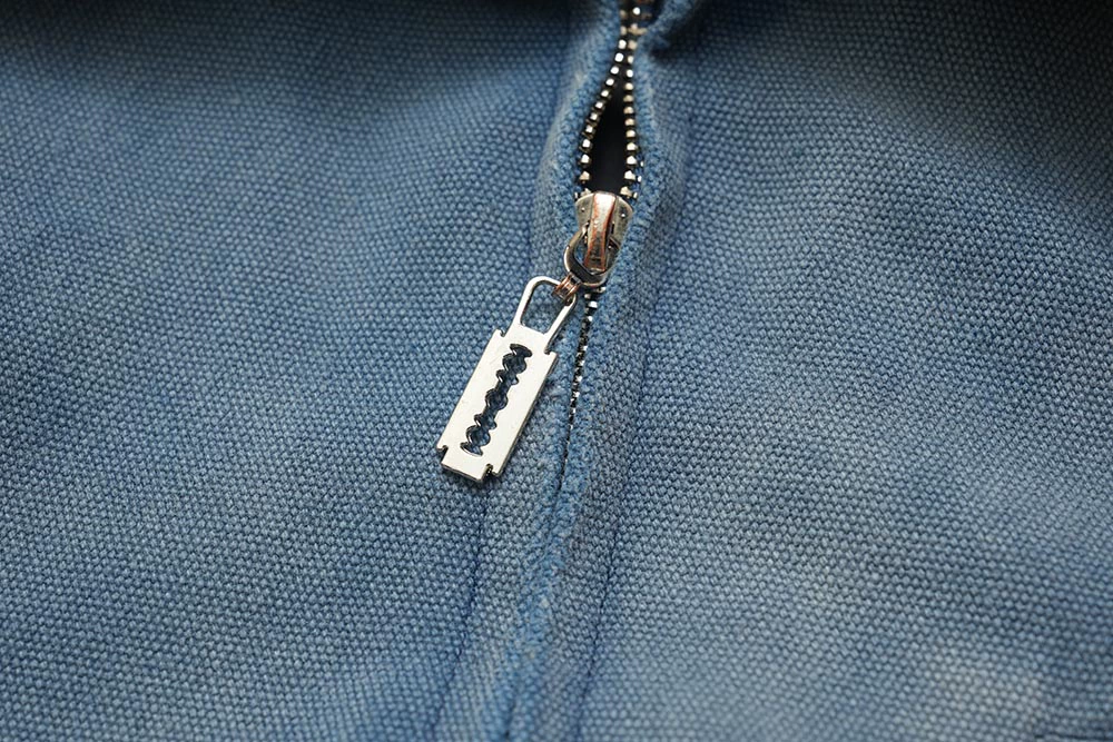 Worn hole spray monkey denim jacket