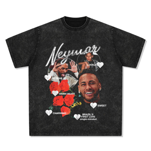 Anime printed trendy brand washed Japanese vintage T-shirt
