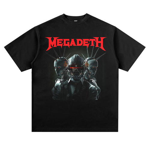 Anime printed trendy brand washed Japanese vintage T-shirt