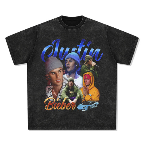 Anime printed trendy brand washed Japanese vintage T-shirt