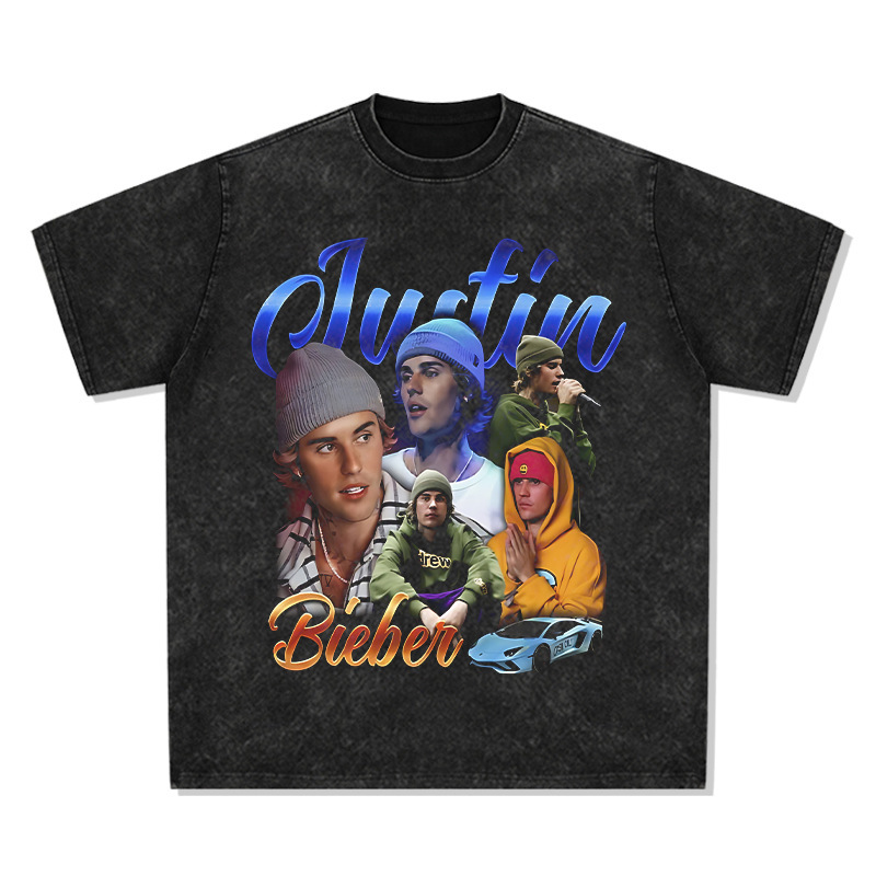 Anime printed trendy brand washed Japanese vintage T-shirt