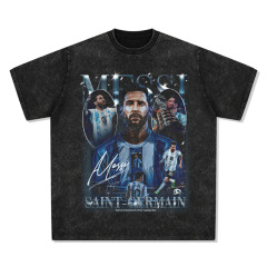Anime printed trendy brand washed Japanese vintage T-shirt