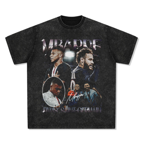 Anime printed trendy brand washed Japanese vintage T-shirt