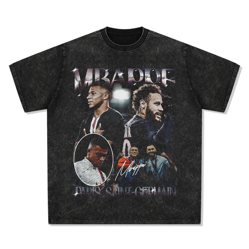Anime printed trendy brand washed Japanese vintage T-shirt