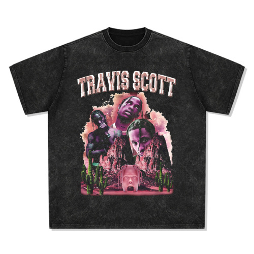 Anime printed trendy brand washed Japanese vintage T-shirt