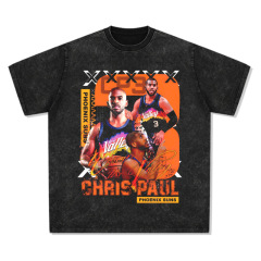 Anime printed trendy brand washed Japanese vintage T-shirt