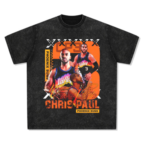 Anime printed trendy brand washed Japanese vintage T-shirt