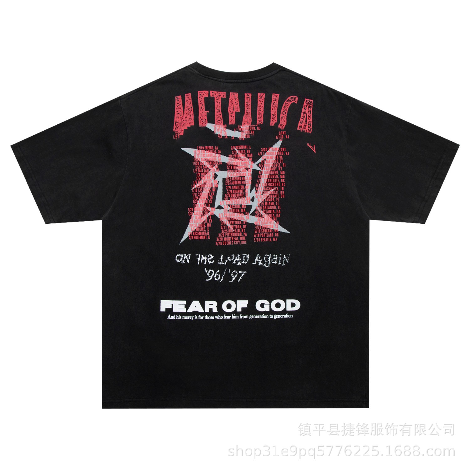 Anime printed trendy brand washed Japanese vintage T-shirt