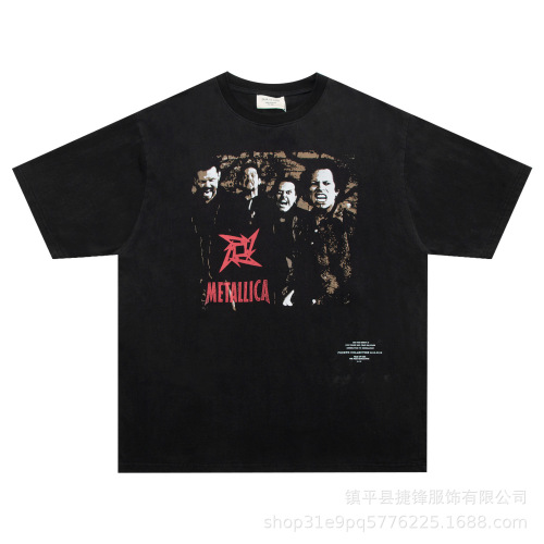 Anime printed trendy brand washed Japanese vintage T-shirt