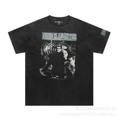 Anime printed trendy brand washed Japanese vintage T-shirt