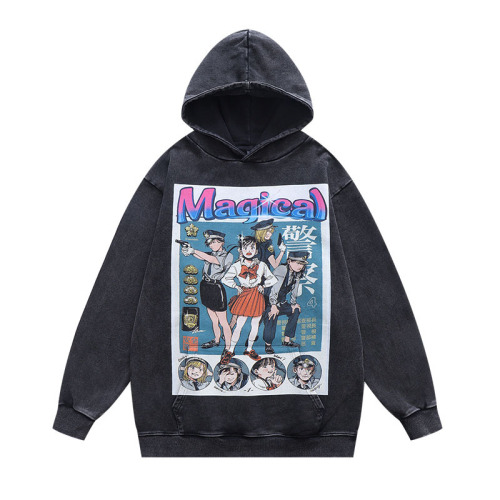Graffiti letter printing, plush and thickened men's and women's hot selling hoodies