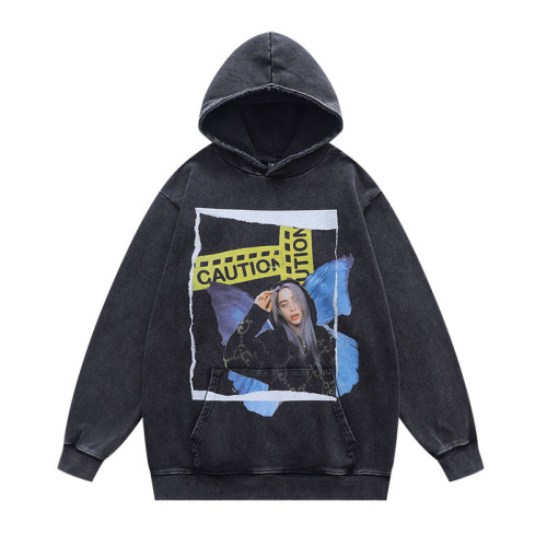 Graffiti letter printing, plush and thickened men's and women's hot selling hoodies
