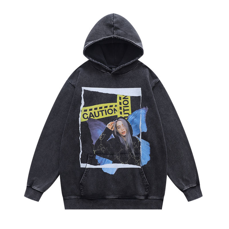 Graffiti letter printing, plush and thickened men's and women's hot selling hoodies
