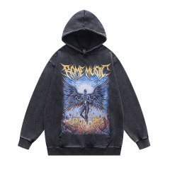 Graffiti letter printing, plush and thickened men's and women's hot selling hoodies