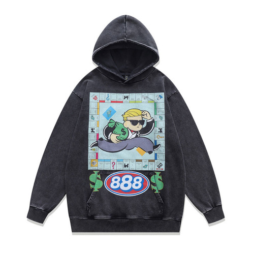 Graffiti letter printing, plush and thickened men's and women's hot selling hoodies