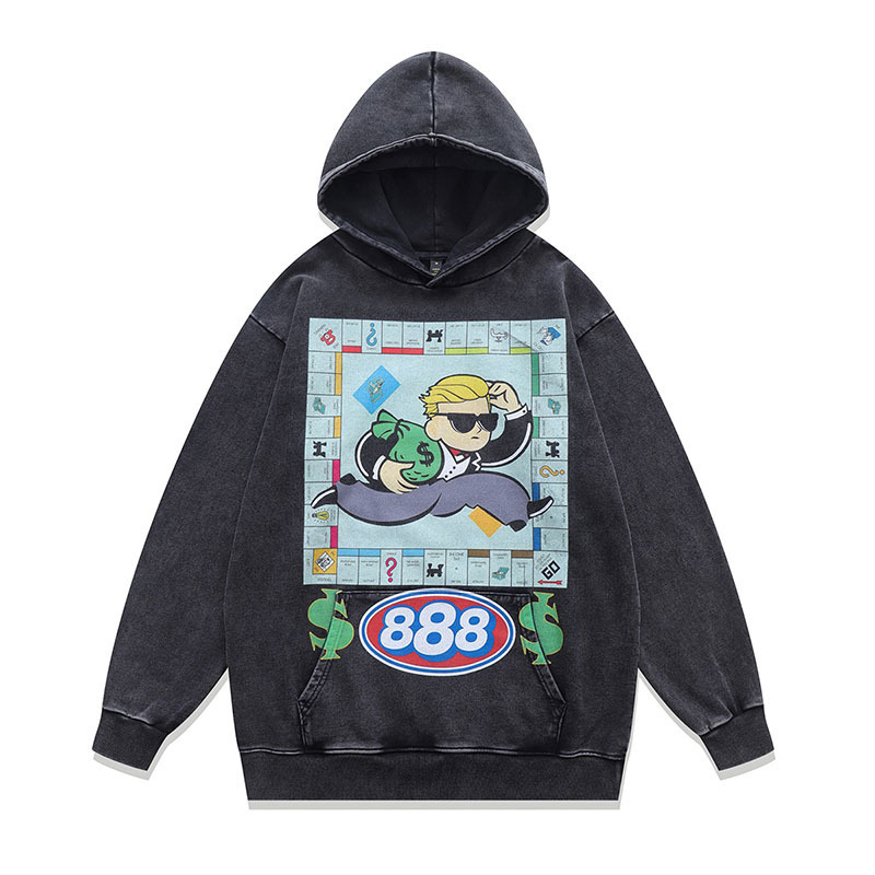 Graffiti letter printing, plush and thickened men's and women's hot selling hoodies