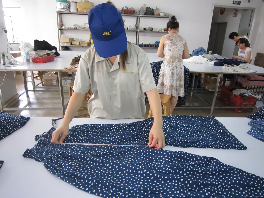 The quality inspection process for a piece of clothing