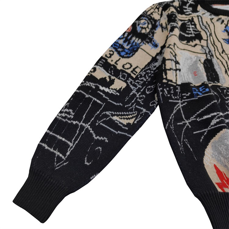Graffiti letter printing, plush and thickened men's and women's hot selling sweaters