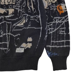 Graffiti letter printing, plush and thickened men's and women's hot selling sweaters