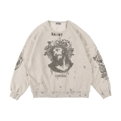 Graffiti letter printing, plush and thickened men's and women's hot selling sweaters