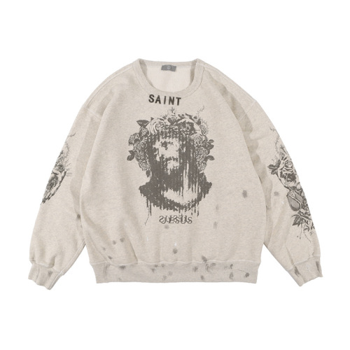 Graffiti letter printing, plush and thickened men's and women's hot selling sweaters