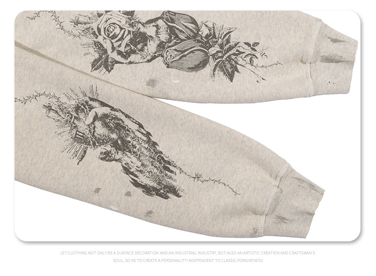 Graffiti letter printing, plush and thickened men's and women's hot selling sweaters