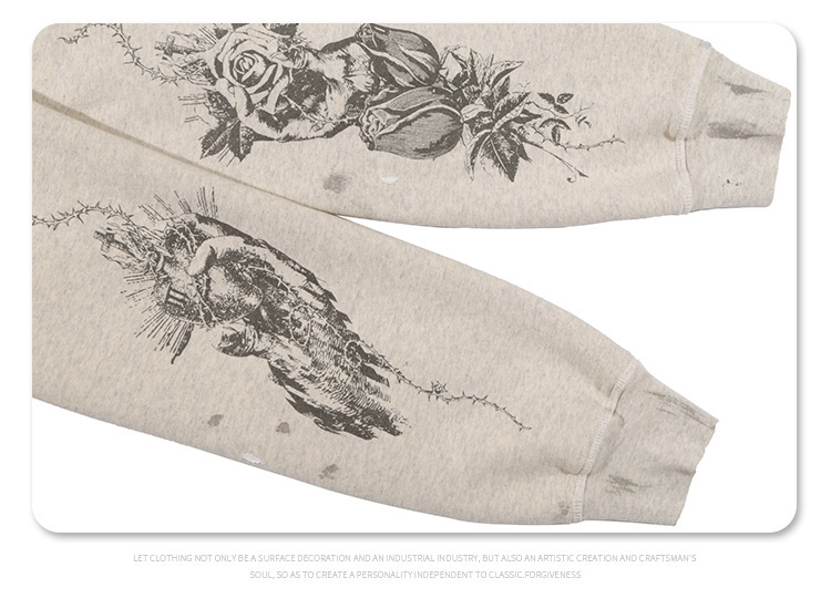 Graffiti letter printing, plush and thickened men's and women's hot selling sweaters