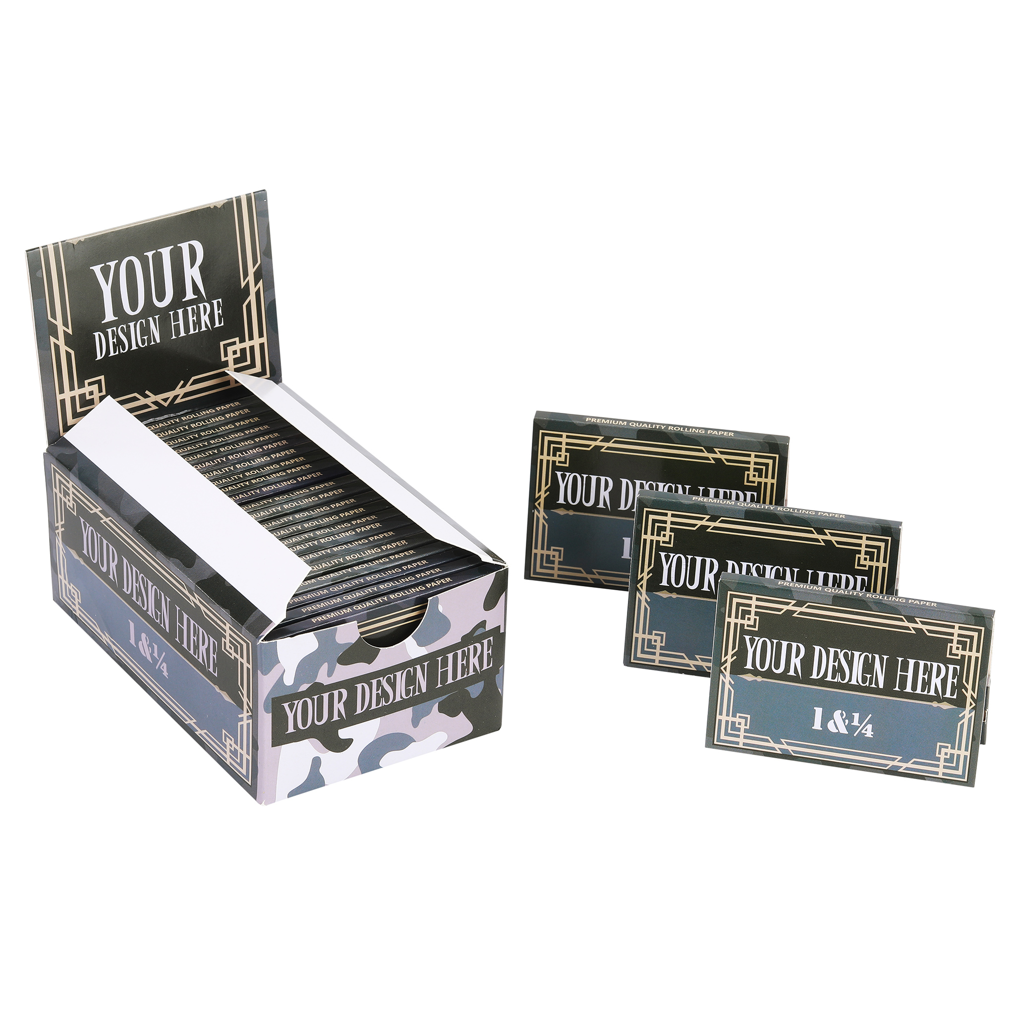 Custom Rolling Papers In Round Enclosure With Tips