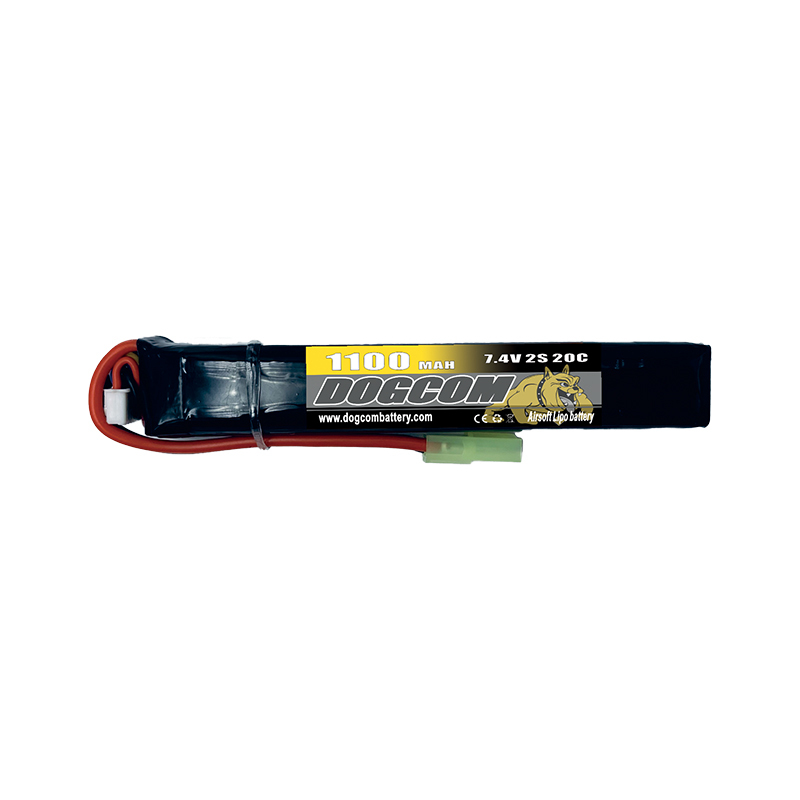 DOGCOM 1100mAh 20C 7.4V 2S Airsoft gun Lipo battery with tamiya plug