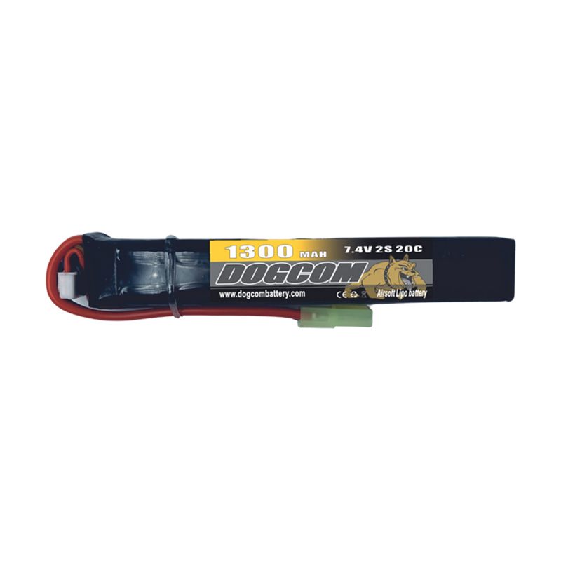 DOGCOM 1300mAh 2S 7.4V 20C Airsoft gun Lipo battery