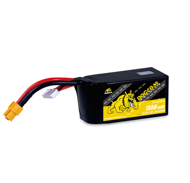 DOGCOM 1550mAh 160C 22.2V 6S FPV Lipo battery