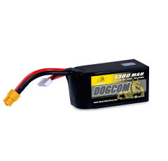 DOGCOM 1380mAh 150C 6S 22.2V FPV Quad Lipo battery with XT60 plug