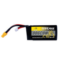 DOGCOM 1380mAh 150C 6S 22.2V FPV Quad Lipo battery with XT60 plug