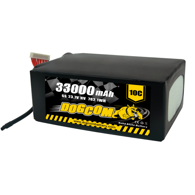 DOGCOM 33000mAh 10C 23.7V 6S1P Lipo Battery Semi-Solid State Pack with XT90S